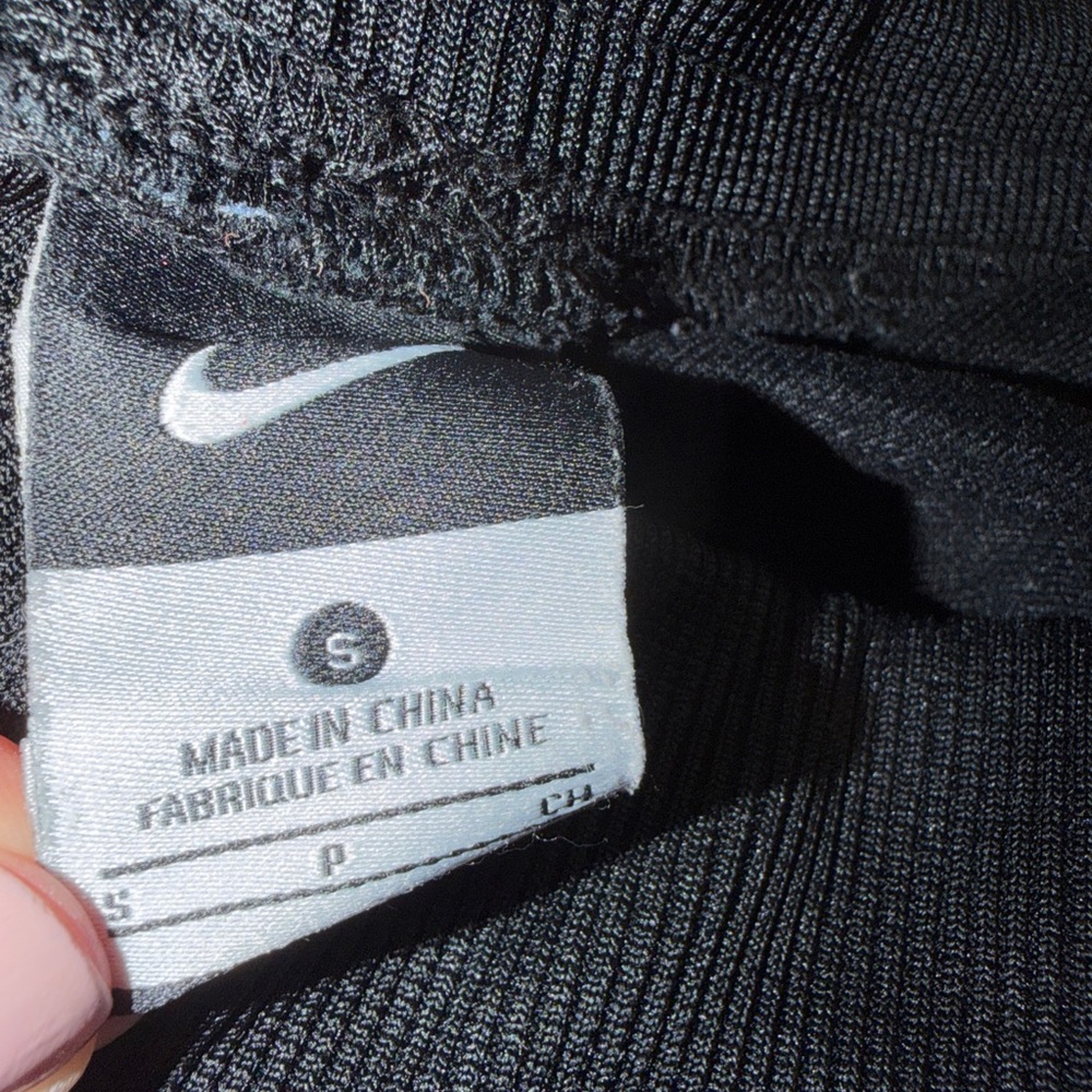 Vintage Nike Track Pants Womens Small Black White Piped Activewear Gym Training - Picture 7 of 8